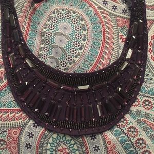 NWOT beaded bib statement necklace